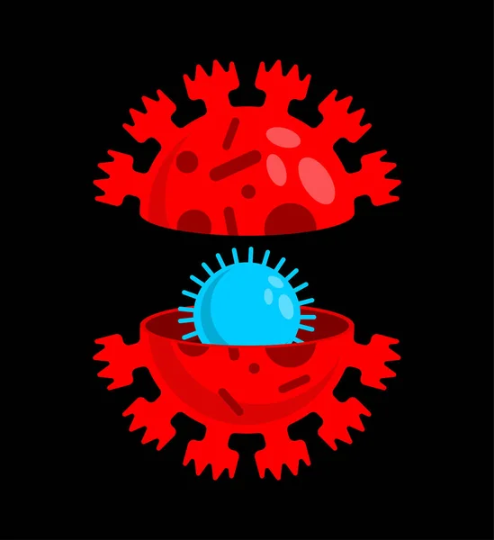 Coronavirus Mutation Evolution Covid New Kind Virus — Stock Vector
