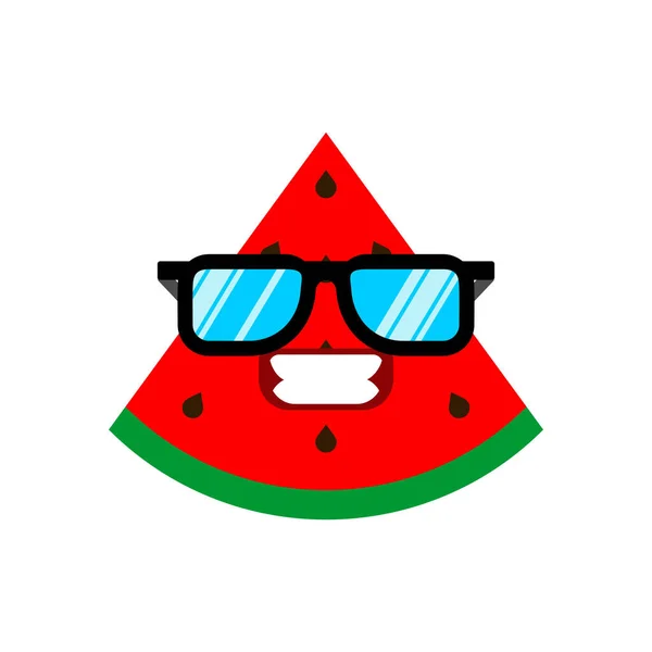 Watermelon Glasses Isolated Watermelon Cool Vector Illustration — Stock Vector