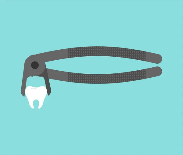 Pinça Dos Dentes Isolada Ferramenta Dentista Para Arrancar Dentes —  Vetores de Stock