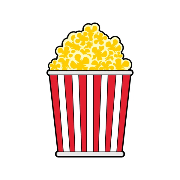 Popcorn Boks Isoleret Sødme Snack Vektor Illustration – Stock-vektor