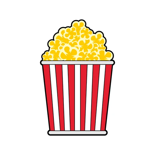 Popcorn Boks Isoleret Sødme Snack Vektor Illustration – Stock-vektor