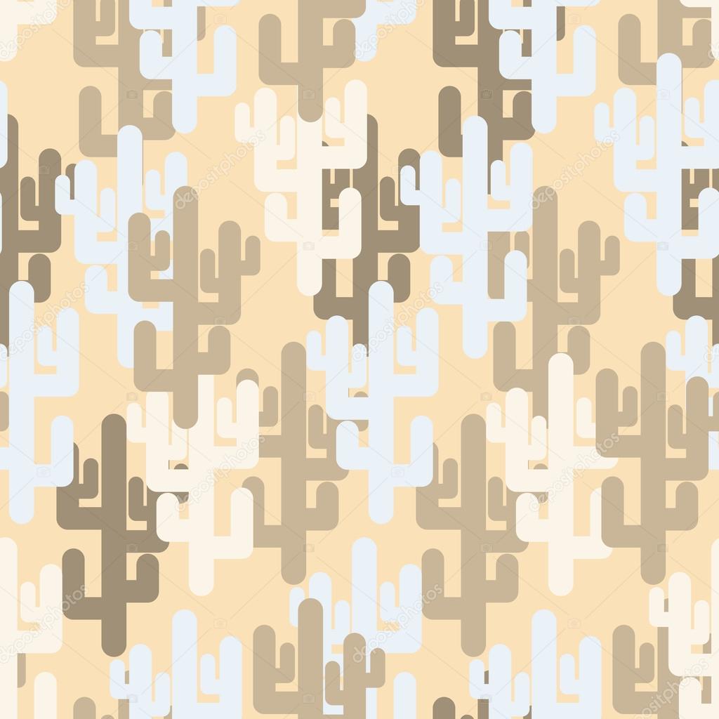 Military texture of cactus. Camouflage army 