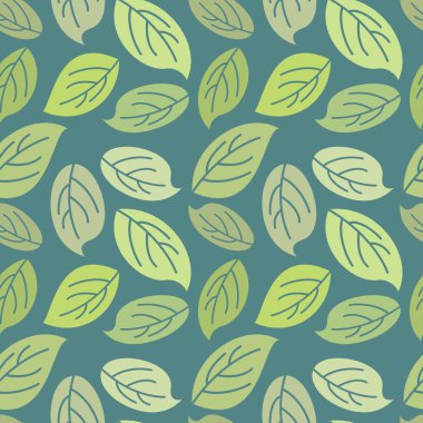 Seamless leaves background. Vintage pattern for leaves. Vector r