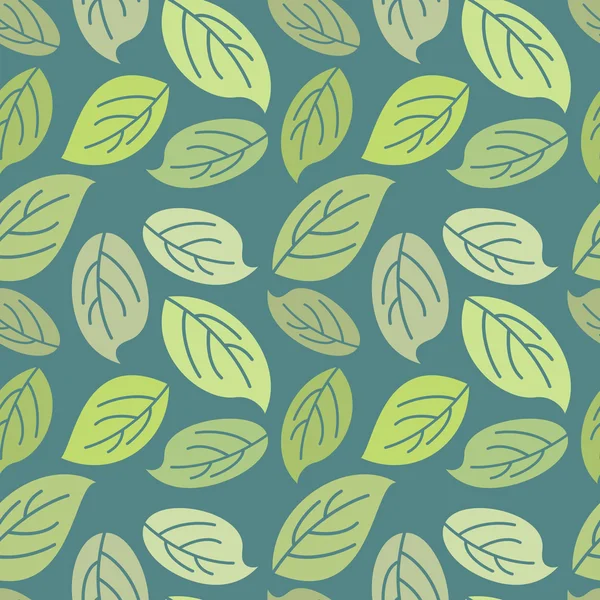 Seamless leaves background. Vintage pattern for leaves. Vector r — Stok Vektör