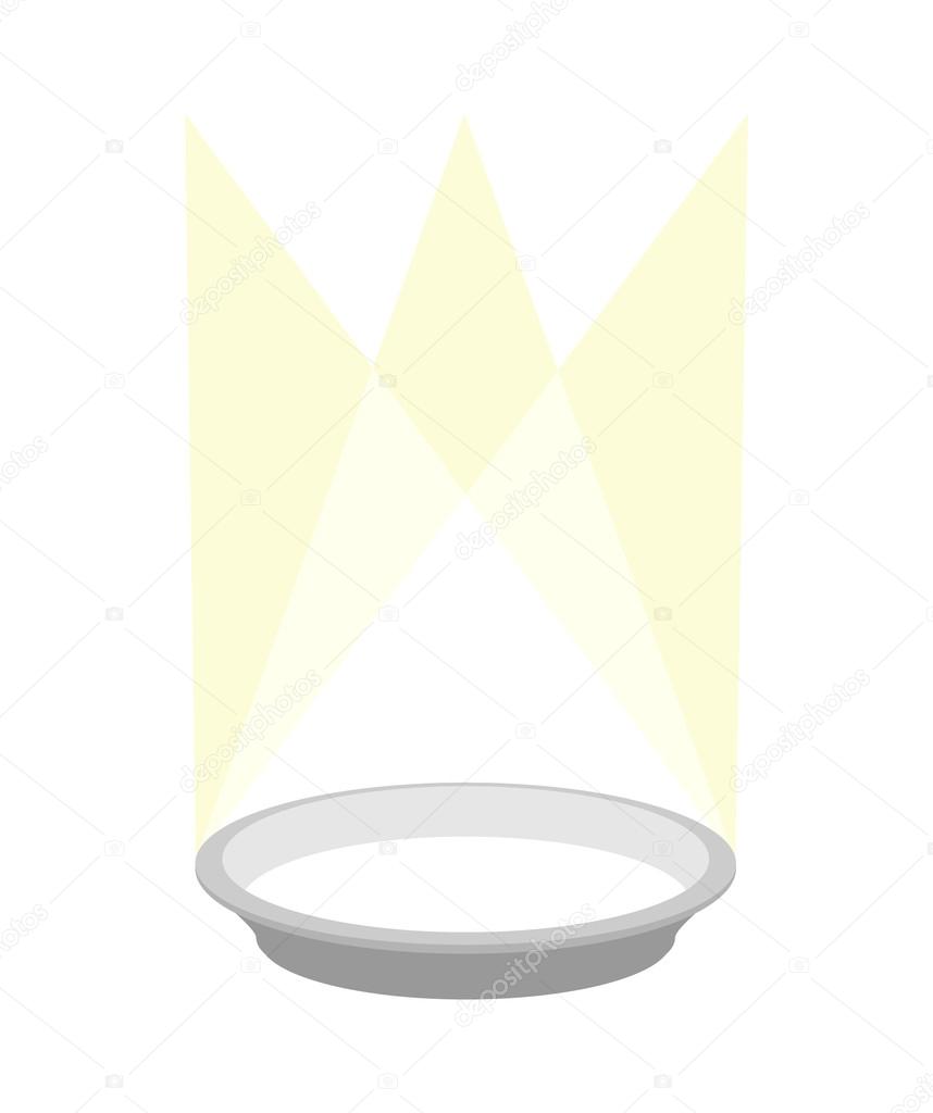 Empty plate podium with lighting. Place for a product or food. V