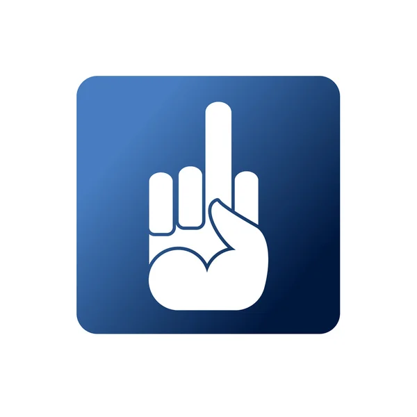 Fuck flat Web icon. Symbol naughty on a blue background. Social — Stock Vector