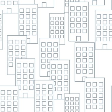 Building seamless pattern. Vector seamless background housing. A