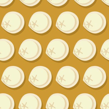 Dumplings seamless pattern. Russian national food vector backgro