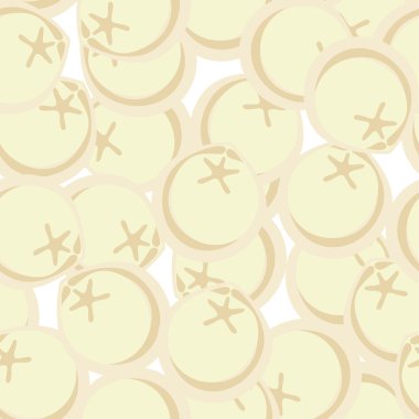 Frozen dumplings seamless patetrn. Vector ornament for food love