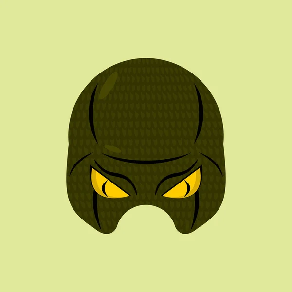 SuperHero mask snake. Reptile protective mask for person. Vector — 스톡 벡터