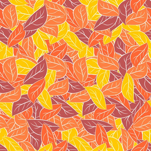Folhagem de outono em cores pastel. Padrão sem costura vetorial para fa — Vetor de Stock