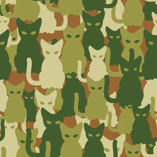 Askeri doku kedi. Ordu Dikişsiz desen evcil hayvan üzerinden. Prote