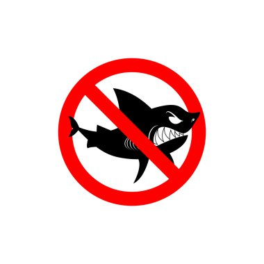 Sharks is prohibited. Shark ban. Area of water free from predato