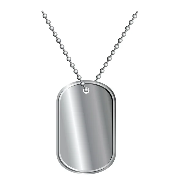 Army badge on  chain. Soldiers death Medallion. Pure metal badge