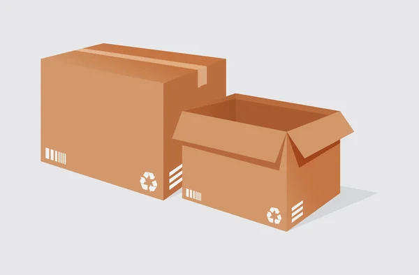 Illustration Vector Graphic Delivery Box White Background Perfect Icon Business — ストックベクタ