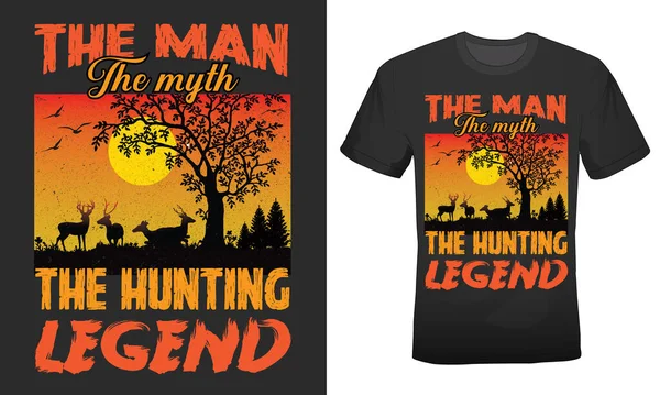 Άνθρωπος Μύθος Θρύλος Κυνήγι Shirt Σχεδιασμό Για Κυνήγι — Διανυσματικό Αρχείο