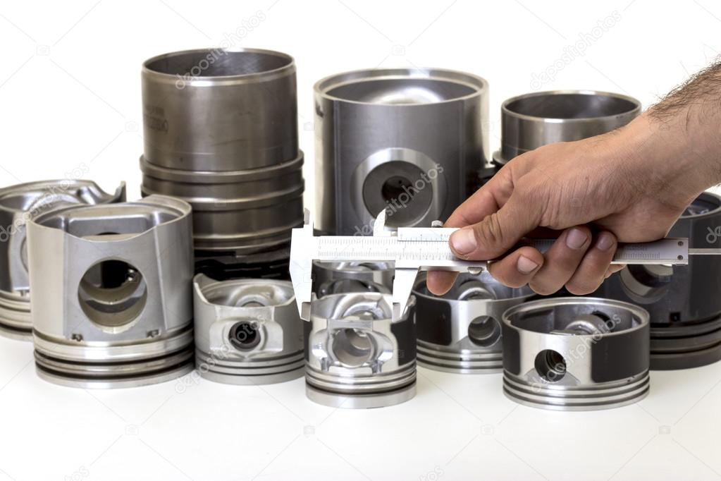 Automobile piston parts — Stock Photo © ozguroral 101220262