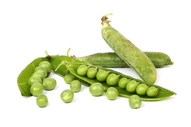 Yakından yeşil bezelyeler.