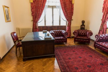 Ankara, Türkiye - 29 Ocak 2017: Türkiye Eski Büyük Millet Meclisi görüşü. Türkiye Cumhuriyeti bu binada ilan edildi.