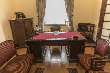 Ankara, Türkiye - 29 Ocak 2017: Türkiye Eski Büyük Millet Meclisi görüşü. Türkiye Cumhuriyeti bu binada ilan edildi.