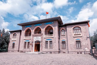 Ankara, Türkiye - 29 Ocak 2017: Türkiye Eski Büyük Millet Meclisi görüşü. Türkiye Cumhuriyeti bu binada ilan edildi.