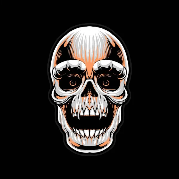 Calavera Risa Vector Illustration Estilo Moderno Dibujos Animados Adecuado Para — Archivo Imágenes Vectoriales