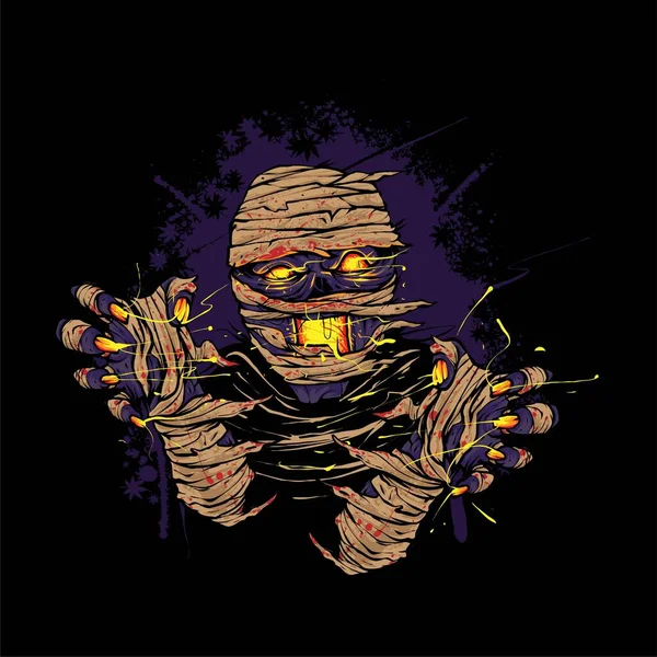 Rage Mummy Illustration Pour Shirt Design — Image vectorielle