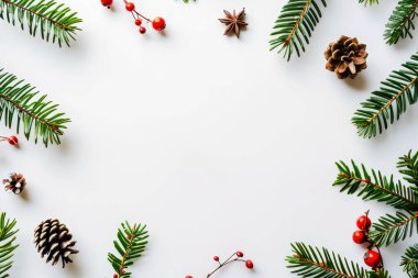 Balonlu Noel arkaplanı. Metin için boşluk