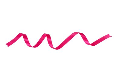 Pembe kurdele, beyaz arka planda fiyonklu, tasarım elementi. Yüksek kalite fotoğraf