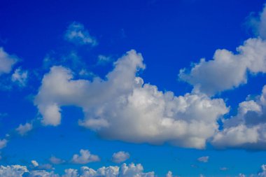 Lone Billowy Bulutu Yoğun Maviye Karşı, Kalın Karşıtlık ve Kıtır Kenarlar, Dokulu Buhar oluşumu, Güçlü Öğlen Rengi, Asgari Bileşim