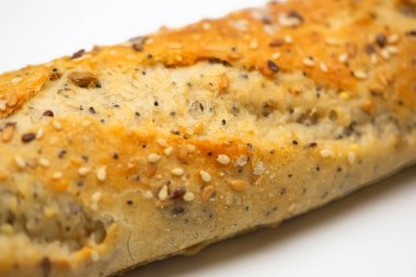 Kabuklu ekmek kabuğunun üst görüntüsü. Yüksek kalite fotoğraf