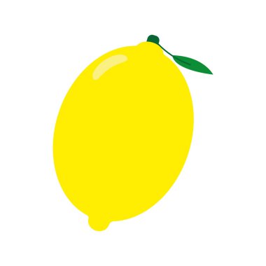 Çizgi film stilinde limon, eğitim için vektör çizimi, tekstil ve mutfak dekorasyonu. Vektör illüstrasyonu