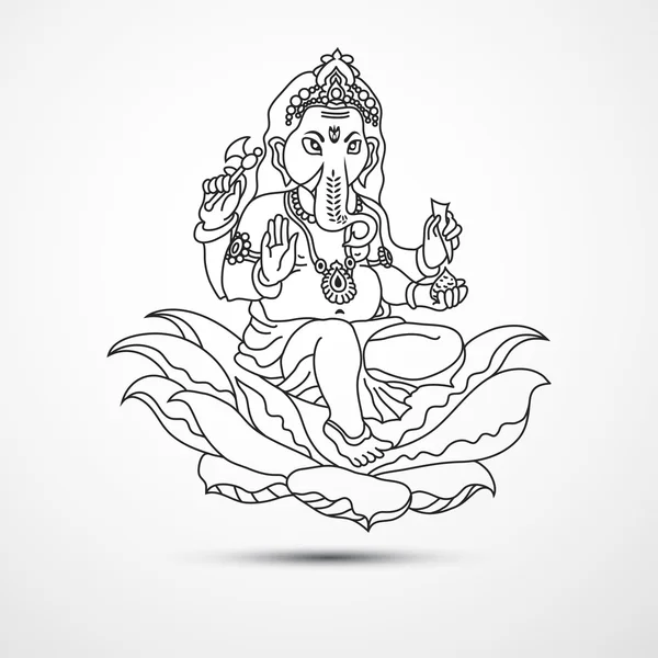 Lord Ganesha — Vettoriale Stock