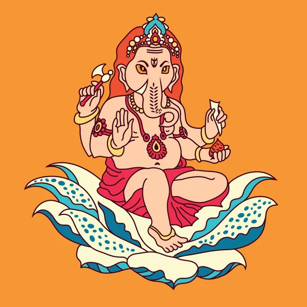 Lorde Ganesha — Vetor de Stock