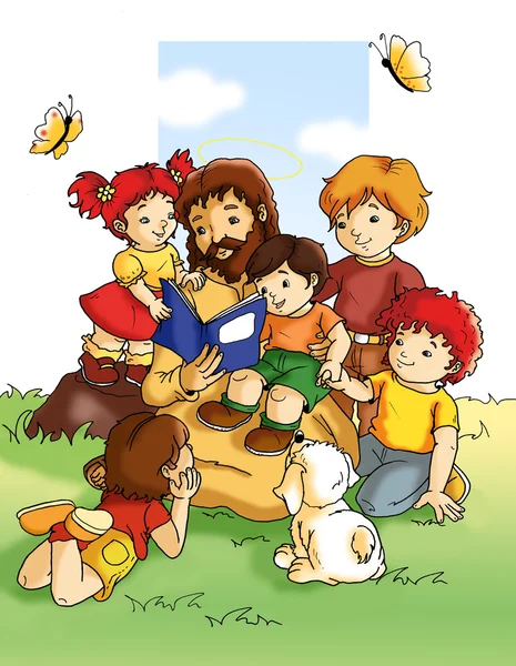 Jesus and children — Stock Photo, Image