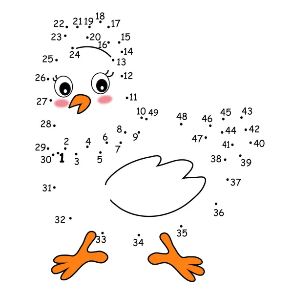 Le jeu des points, poule — Photo