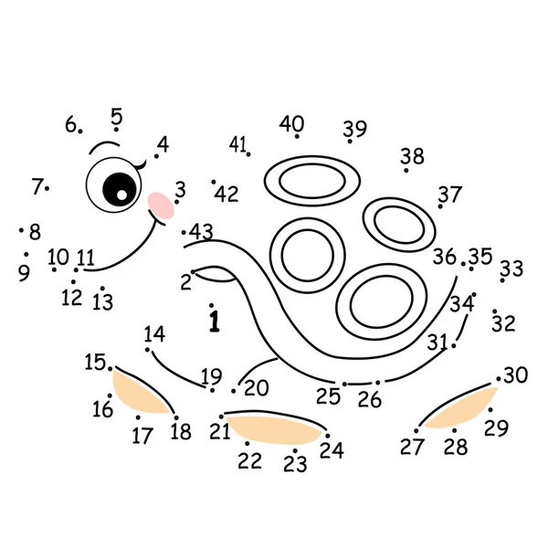 O jogo dos pontos, tartaruga — Fotografia de Stock
