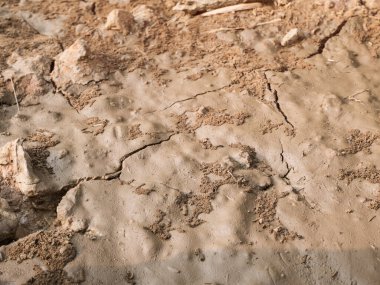 Çatlak kurumuş kurak toprak üst görünüm dokusu arkaplanı