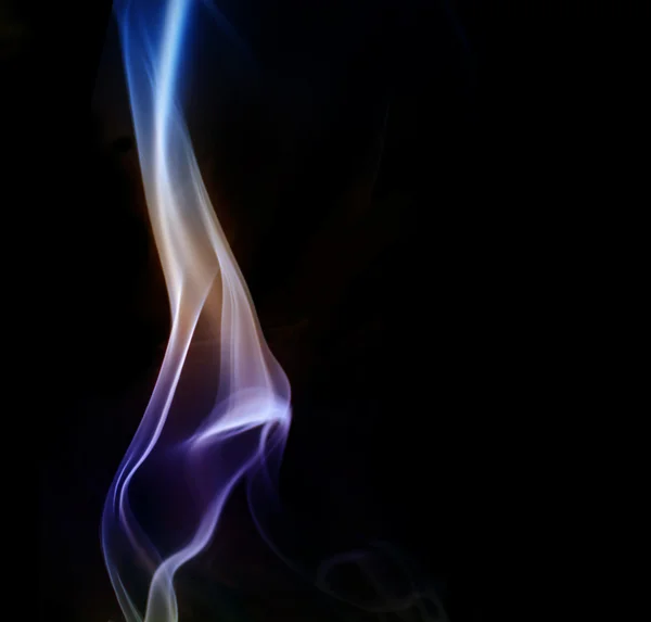 Smoke on a black or dark background closeup — Stock Photo, Image