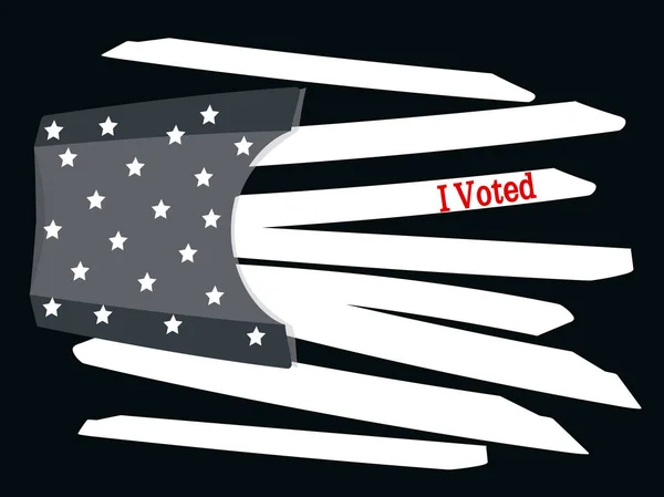 Illustratie Van Amerikaanse Vlag Gemaakt Van Frites Geïsoleerd Zwarte Achtergrond — Stockfoto