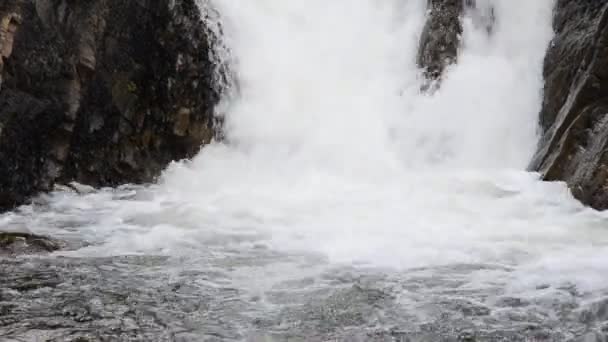 Fallendes Wasser Morgennebel — Stockvideo