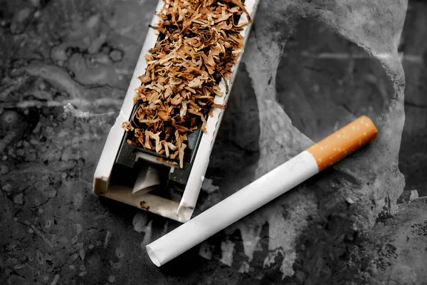 Concept of harm of cigarettes, tobacco products, death