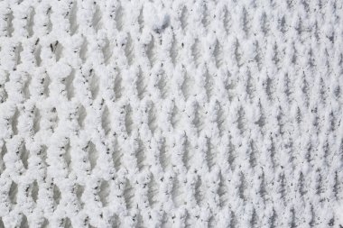 Kış arkaplanı ve kar dokusu yakın plan. Örgü