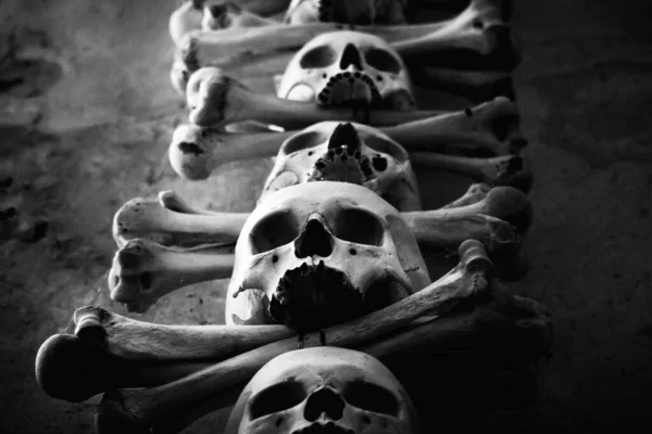 人类头骨和骨头 库特纳 — 图库照片