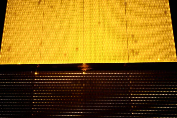 Kas Gloeit Fel Geel Nachts Luchtfotografie — Stockfoto