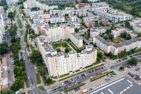 Aerial View City Wroclaw Residential Areas Summer Time — Stock Photo, Image