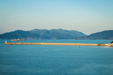 Kore, Yeosu 'da güzel bir okyanus manzarası.