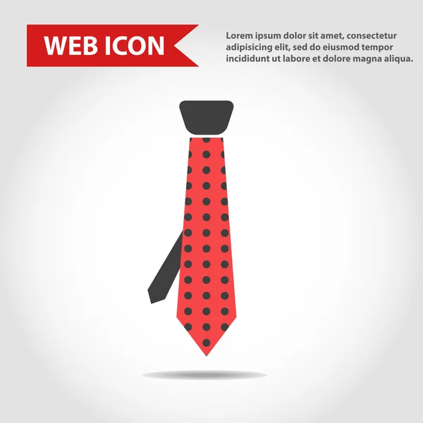 Tie web icon, flat, vector. — Stock Vector