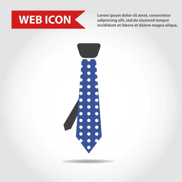 Tie web icon, flat, vector. — Stock Vector