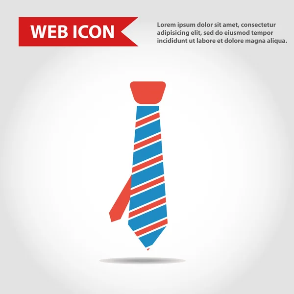 Tie web icon, flat, vector. — Stock Vector